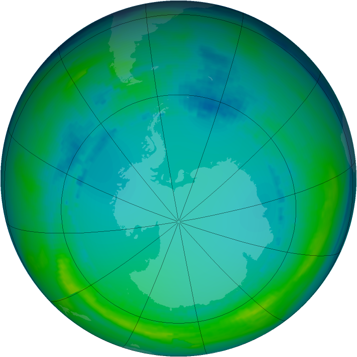 Ozone Map 1992-07-27